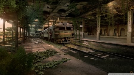 Abandoned train station - cg, 2017, picture, abandoned train station