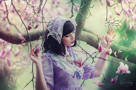 â™¥ - purple, art, lady, fantasy