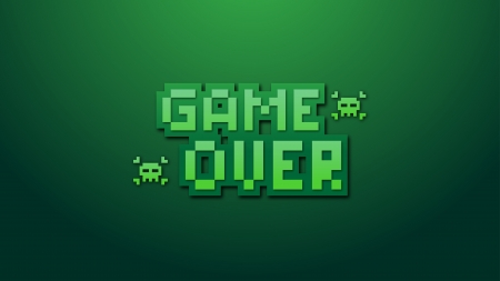 Game Over Pixel Green