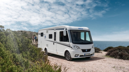 Knaus Camper - camper, dunes, camping, knaus, sea