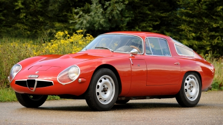 1965 Alfa Romeo Giulia TZ 080 - sports, car, giulia, red, tz 080, old-timer, alfa romeo