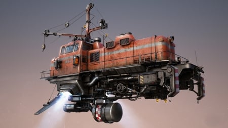 Steampunk Train - Fantasy, Train, Steampunk, Technics