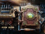 Steampunk Locked Book