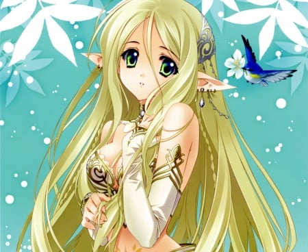 Beautiful Elf - elf, pretty, fantasy, magic, beautiful, girl, orginal, long hair