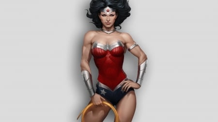 Wonder Woman - comics, fantasy, red, girl, wonder woman