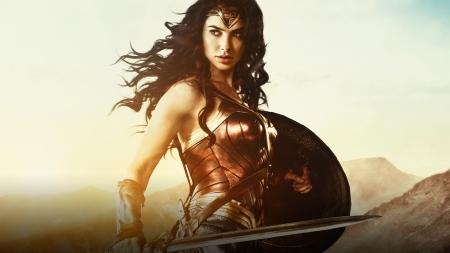 Wonder Woman - wonder woman, actress, girl, movie, shield, fantasy, poster, comics, gal gadot