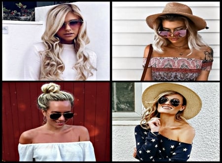 Pretty Woman In  Glasses - woman, collages, abstract, pretty, glasses, beautiful, makeup