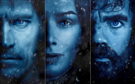 Game of thrones - actress, collage, girl, tv series, eye, poster, face, man, blue, actor, game of thrones