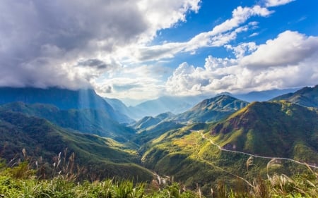 Mountains in Vietnam - clouds, Vietnam, mountains, nature