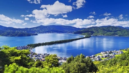 Kasamatsu Park - summer, japan, kyoto, lake, scenery, japanese, nature, park, kasamatsu