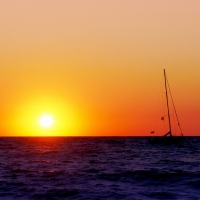 Sailing Boat at Sunset