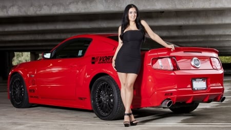 Ford Vortech Mustang GT - sports, gt, muscle, vortech, car, red, mustang, ford