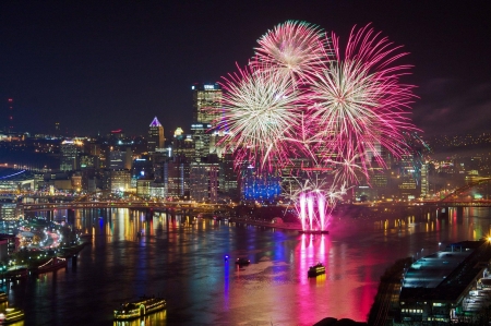 July 4th In Pittsburgh Pa. - pittsburgh, pa, fireworks, july 4th