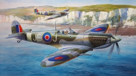 Supermarine Spitfire - War, Supermarine, Military, Spitfire, Planes