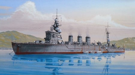 Japanese Light Cruiser - cruiser, ship, war, light, japenese, military