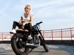 Blonde Girl on a Bike