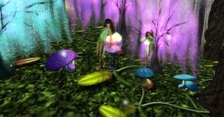 Fairies in Forest - forest, fairy, fantasy, trees