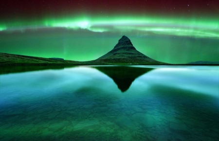 Mountain Reflection - sky, water, mountain, reflection