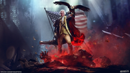 America founding father - 2017, fantasy, picture, founding father, america