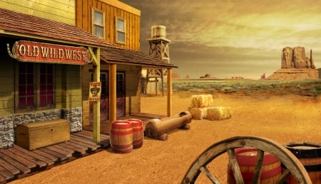 Old Wild West - west, town, wild, old