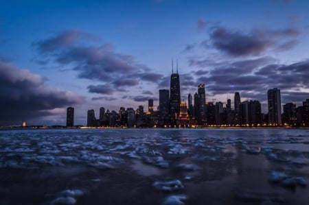 Chicago coast - chicago, lake, architecture, cool, skyscrapers, fun