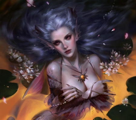 Zodiac Capricorn - zodiac, girl, frumusete, fantasy, mingzhu yang, art, luminos, mermaid, capricorn