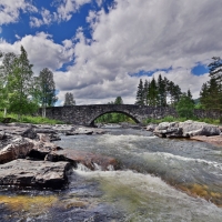 Bridge over Cloudy Rocky River