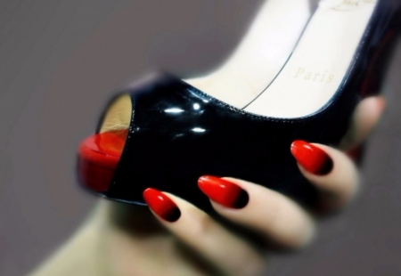 Stilettos And Nails - Stilettos, Red, Black, Nails, Photography, Art, Abstract