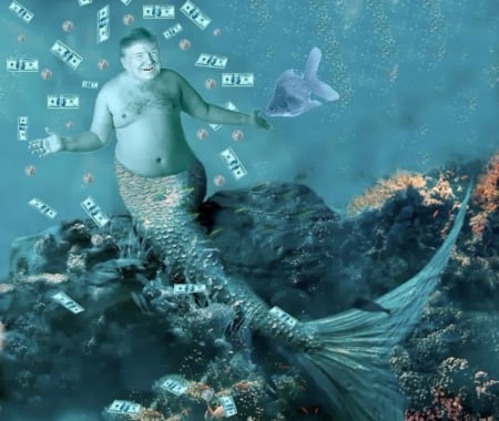 Merman - Funny, Merman, Man, Photography, Abstract