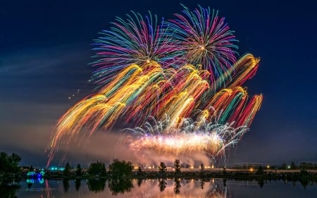 4th of July Fireworks from Idaho Falls - idaho falls, usa, fireworks, colorful