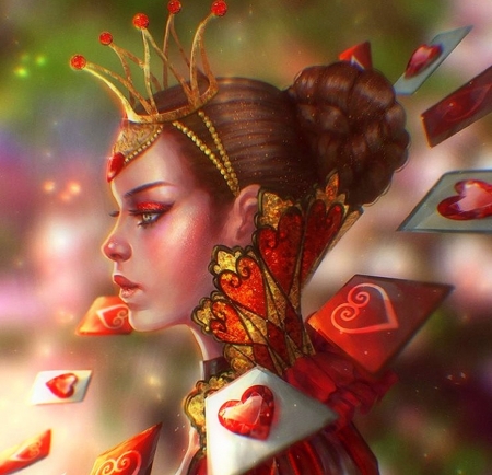 Red Queen Background by love raiderstock Queen of Hearts HD phone wallpaper   Pxfuel