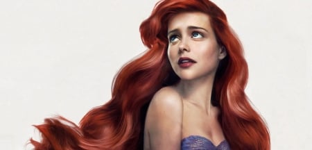 Ariel - realistic, ariel, princess, redhead, vara, girl, frumusete, summer, fantasy, cg, mermaid, siren, luminos, sirena, disney