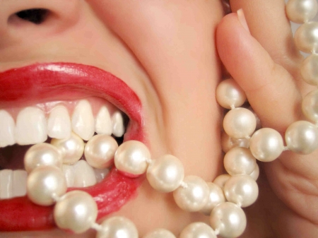 :) - mouth, stuff, lips, pearls, woman, red, jewel, lipstick