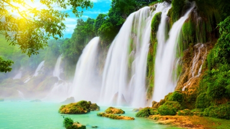 â™¥ - nature, water, flowing, waterfall