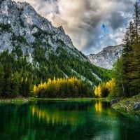 Emerald mountain lake