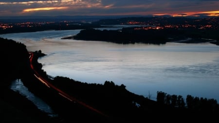 river - cool, river, fun, sunset, nature