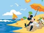 Mickey on the beach