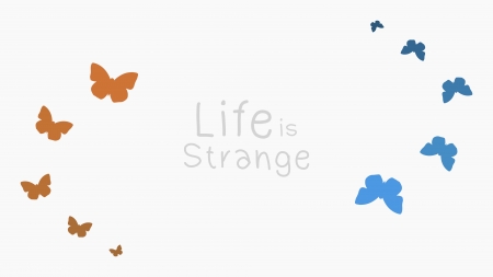 Life is Strange - chloe price, vector, minimalism, white, life is strange, butterfly, life, blue, video games, is, max caufiled, strange, miniamalist