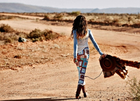 Boho Cowgirl - woman, models, people, pretty, female, cowgirl, beautiful, boho