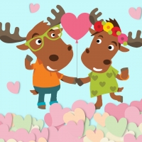 Moose Loving Couple