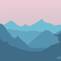 Mountains at the Sunset