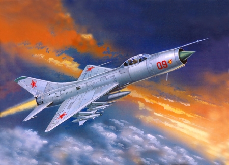 Sukhoi Su-9 Art - soviet air force, russian air force, sukhoi su 9, aircraft art