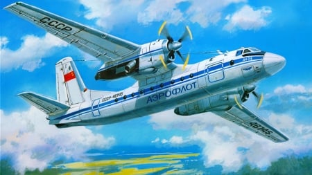 Antonov An-24 - aircraft, an-24, antonov, plane