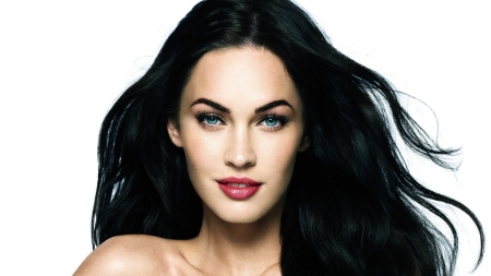 Megan Fox - face, beauty, actress, megan fox, brunette, girl, woman