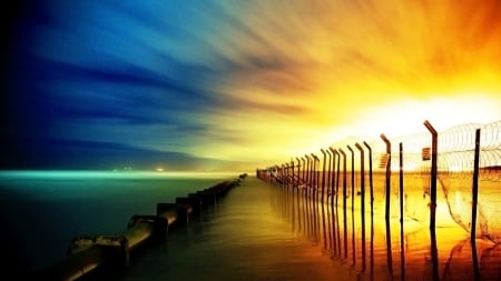 Stunning Ocean Sunset - nature, sky, beach, ocean, sunset, sea