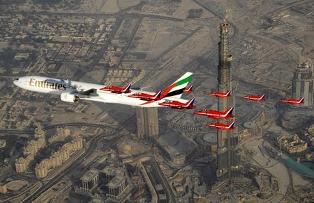 Red Arrows Over Dubai