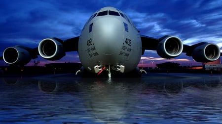 C-17 After the Storm - c-17, mcdonnell douglas, wallpaper, globemaster, 1080p, 1920 x 1080, transport, entropy, 1080i