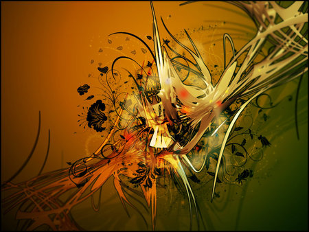 Abstract - abstract, orange