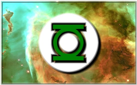 Green Lantern Symbol - nebula, symbol, green lantern, outer space