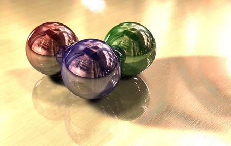 Shiny Balls - 3d, abstract